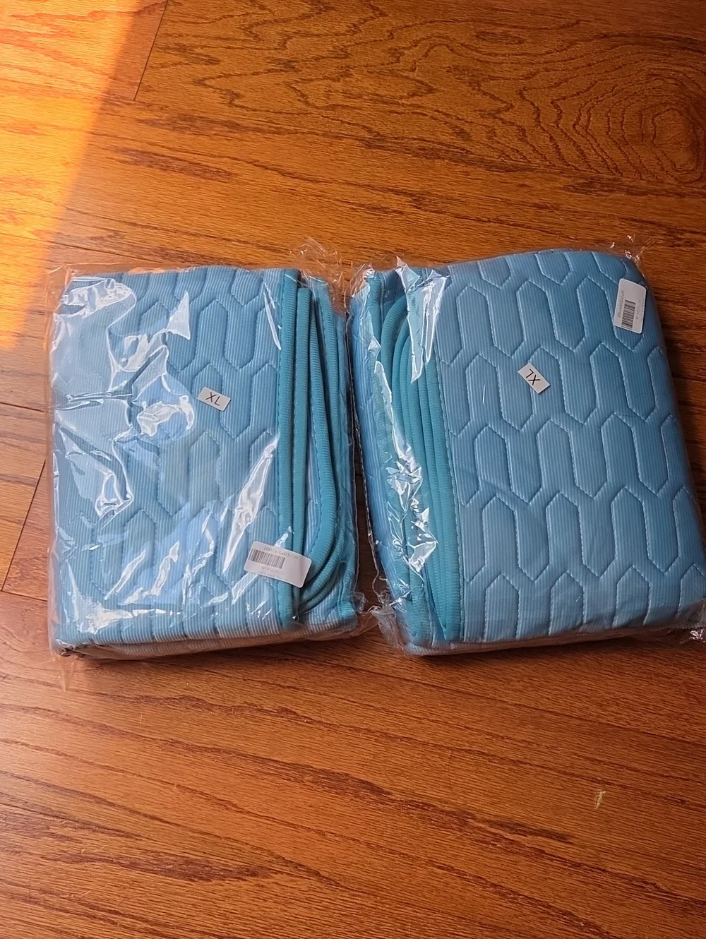 Light Blue Quilted Bed Pad Protector - Pack of 2